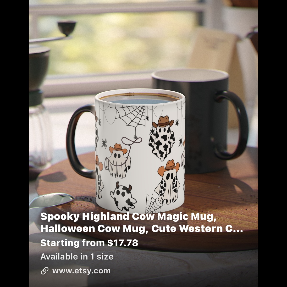 Spooky Highland Cow Mug